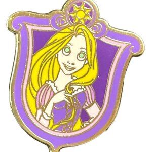 Disney Rapunzel Trading Pin Tangled Princess Shield Lapel Pin Badge Brooch Gift